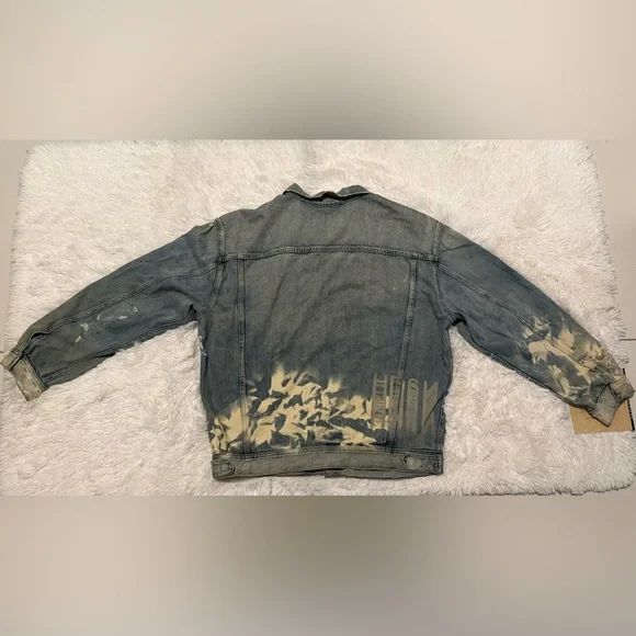 HUDSON Blue Vintage Trucker Jacket Size XL Men’s - Picture 8 of 12